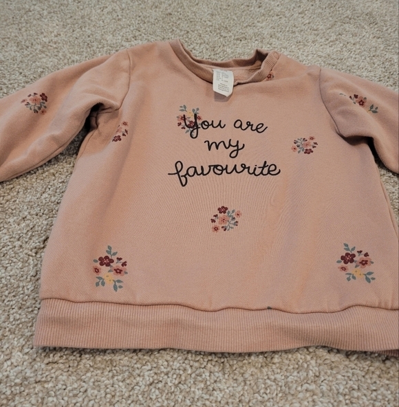 H&M You Are My Favorite Crew Sweatshirt Size 9-12 Months - Picture 3 of 5
